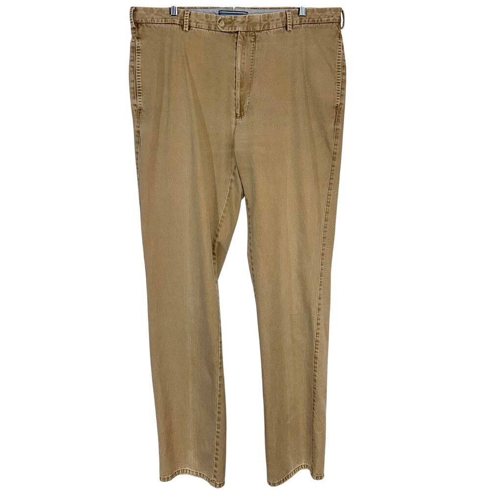 Peter Millar Men’s Khaki Tan Chino Flat Front Pima Cotton Pants Size 36x35
